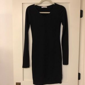 T by Alexander Wang fitted long sleeve dress